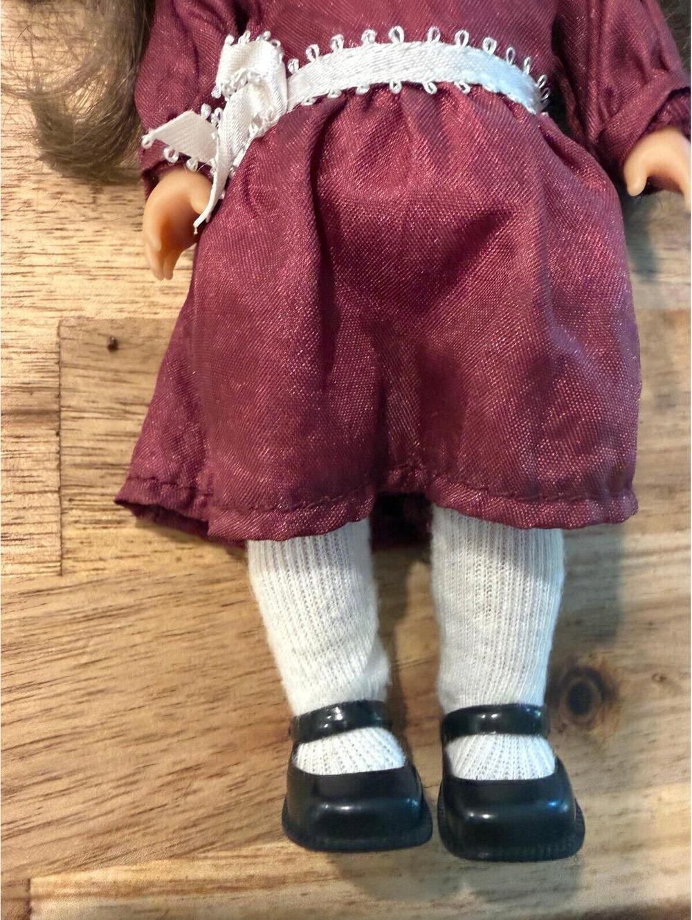 American Girl Samantha Cranberry Christmas Party Dress Ribbon Doll - Picture 3 of 5